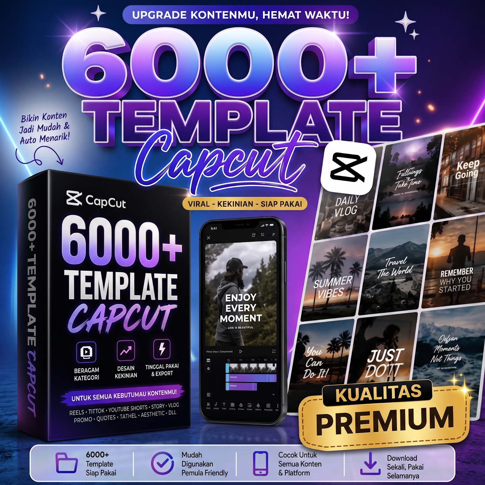 Mega Bundle 6000+ Template CapCut Premium Viral screenshot